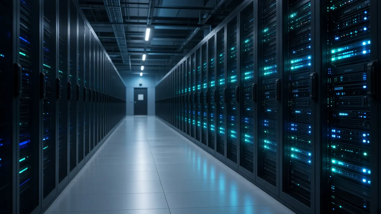 Server racks in a modern data center