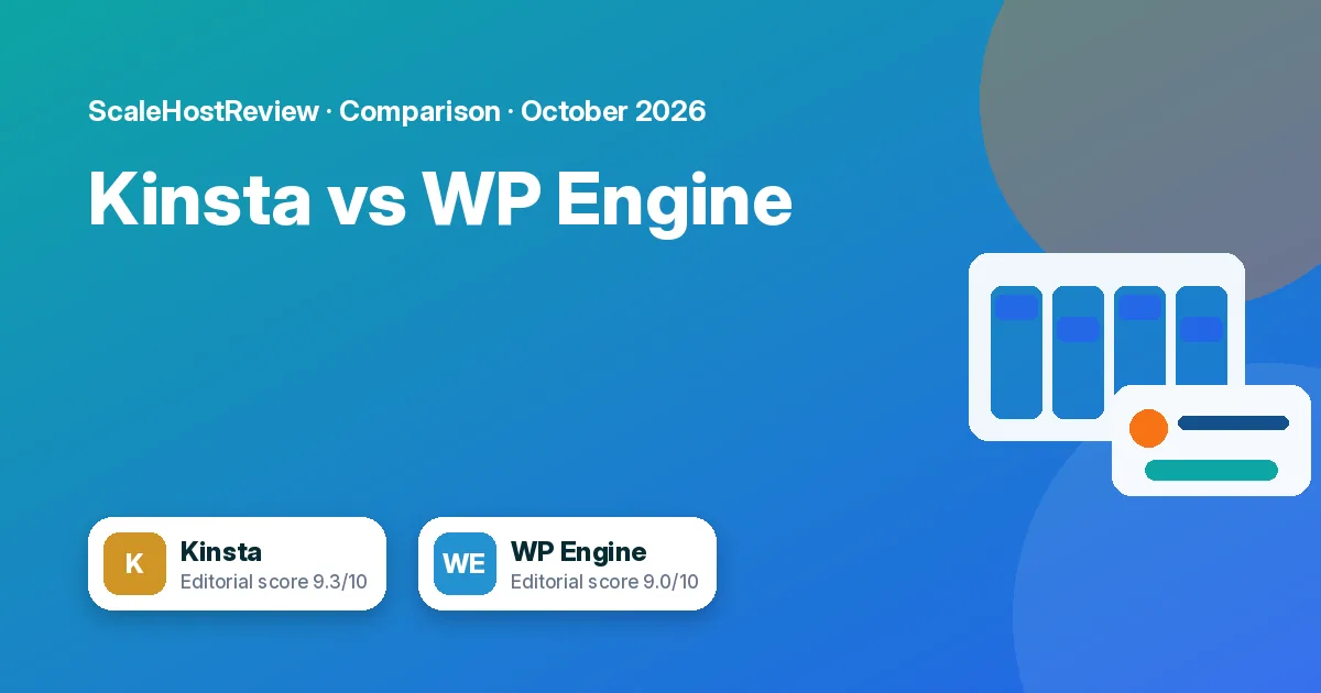Kinsta vs WP Engine: which managed WordPress host?: featured graphic